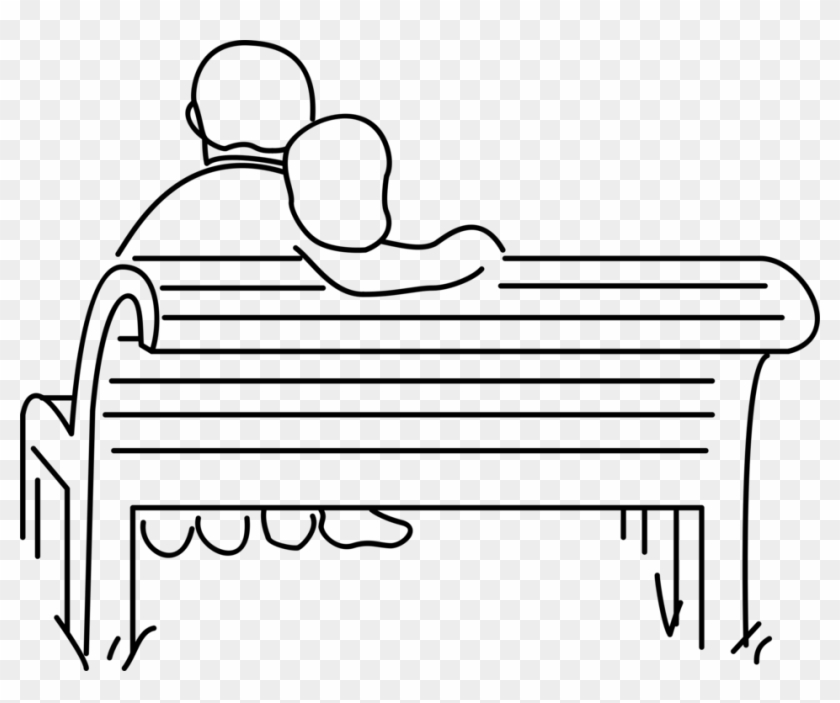 Computer Icons Drawing Line Art Can Stock Photo - Couple On Bench Clipart #1679806