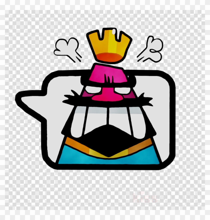 Download Angry King Clash Royale Clipart Clash Of Clans - Clash Royale Emotes Png #1679822