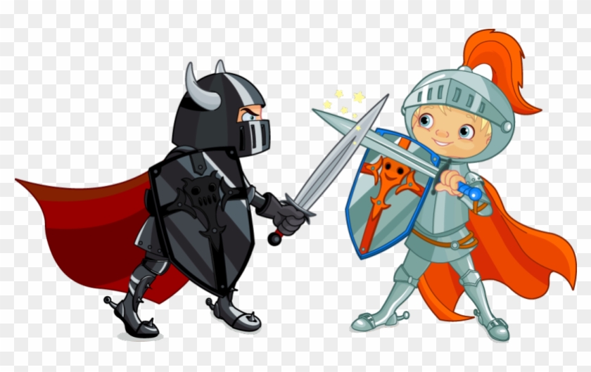 Knights Fighting Stickers, Knights Stickers - Cartoon #1679830