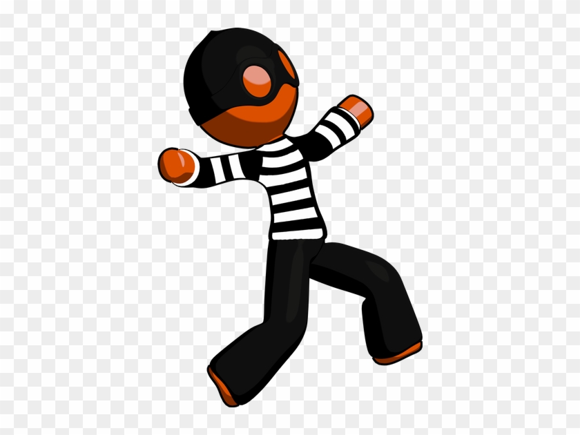 Orange Thief Man Running Away In Hysterical Panic Direction - Orange Thief Man Running Away In Hysterical Panic Direction #1680181