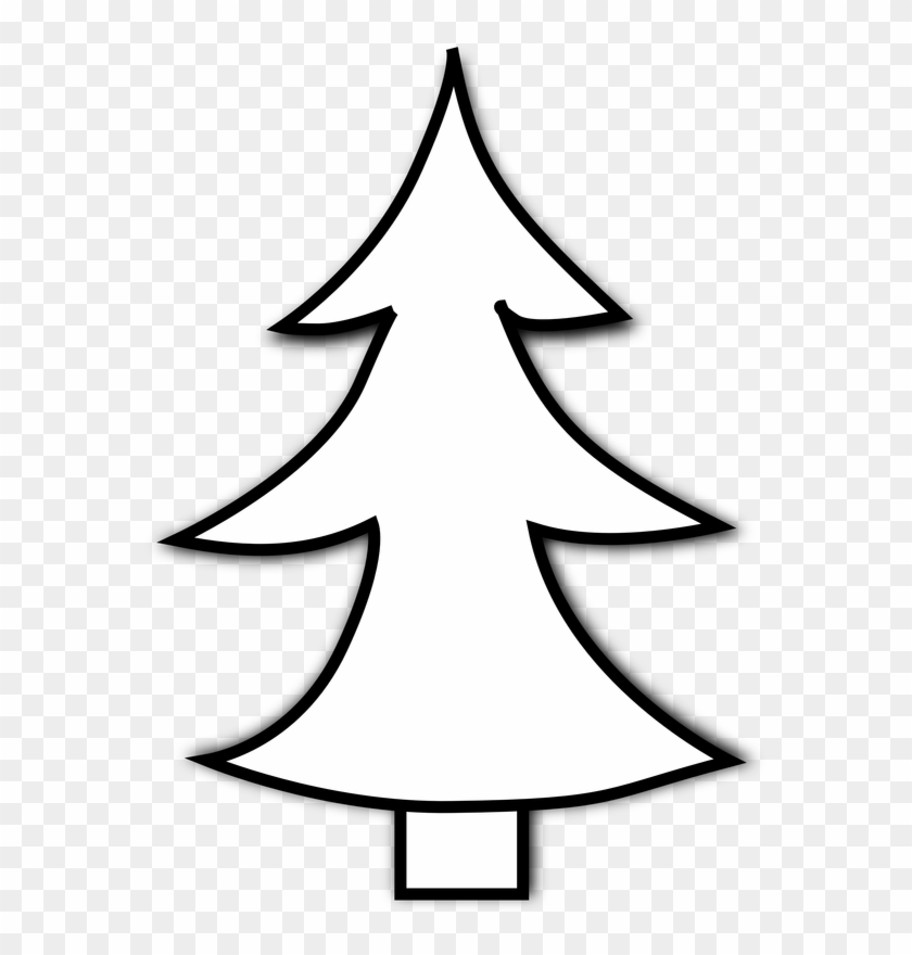 Download File - Christmas Tree Clipart Black And White Png #1680435