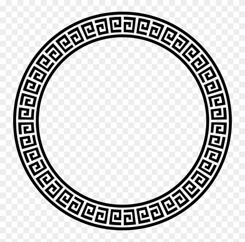 Sun Clipart Clipart Greek - Greek Key Circle Border #1680436