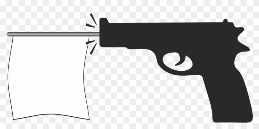 Shoot Clipart Gun - Pistola Con Bandera Png #1680461