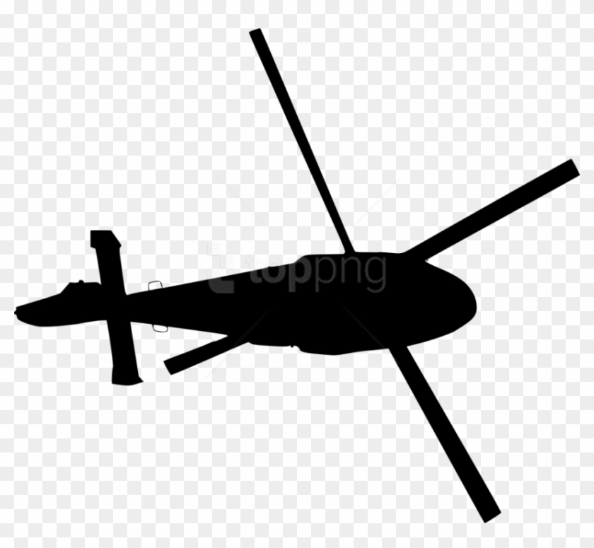 Free Png Helicopter Top View Silhouette Png - Helicopter Top View Png #1680848