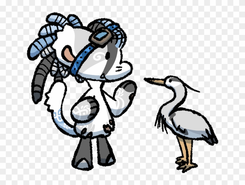 Bagbean Gift- Great Blue Heron By Minidragonfly - Cartoon #1680849