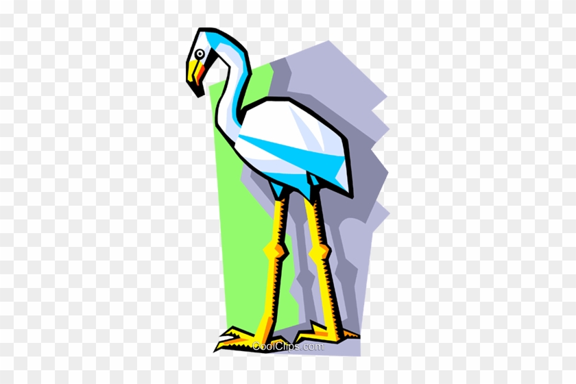Stylized Heron Royalty Free Vector Clip Art Illustration - Stylized Heron Royalty Free Vector Clip Art Illustration #1680856