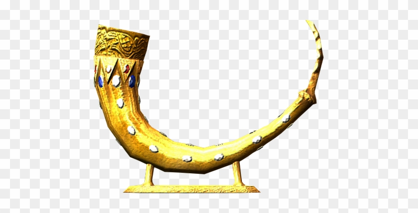 Ornate Drinking Horn Elder Scrolls Wikia Television - Golden Horn Png #1680959