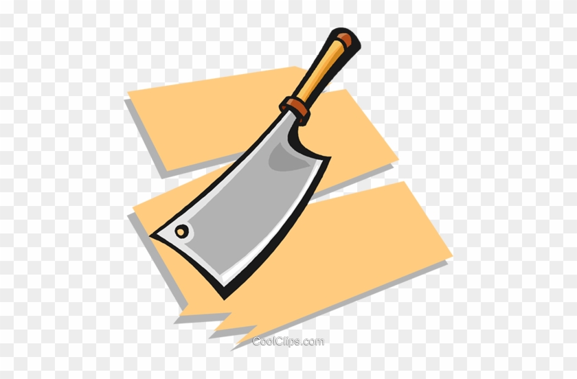 Meat Cleaver Royalty Free Vector Clip Art Illustration - Vector Graphics #1680973