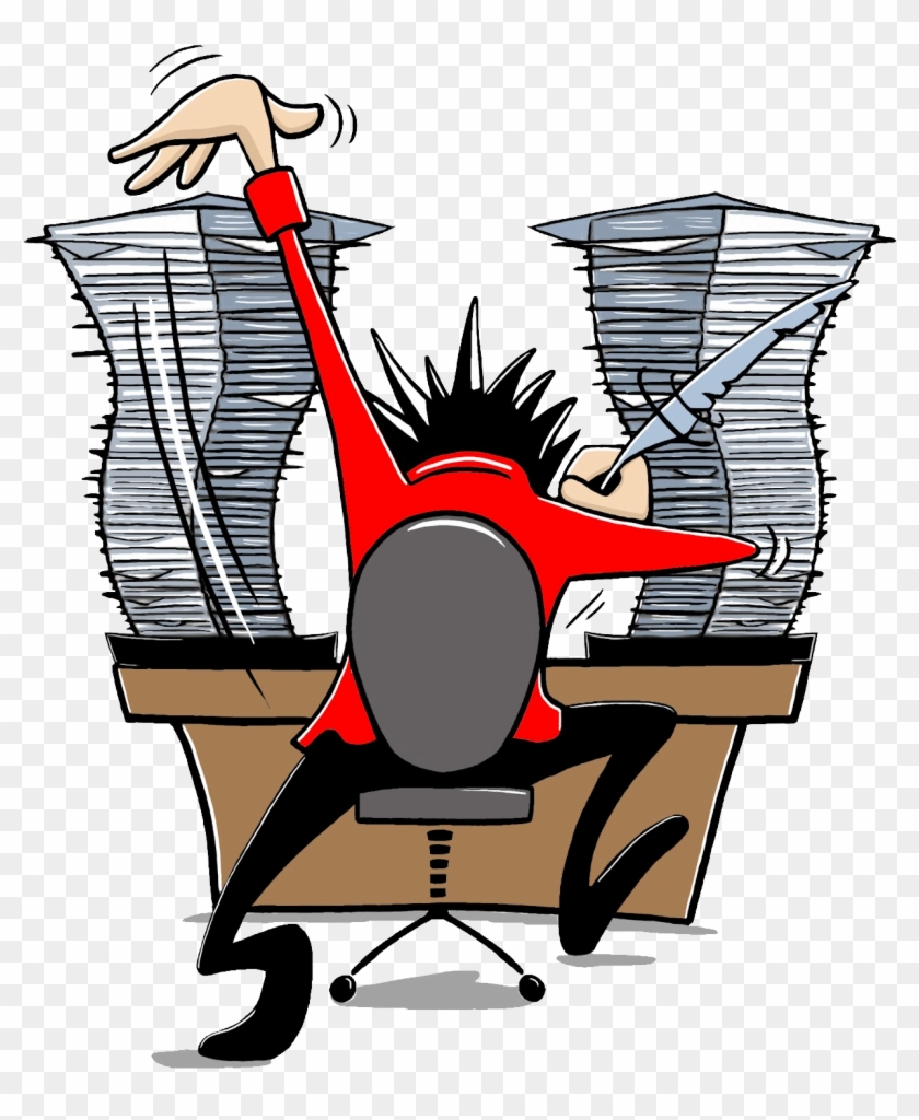 Cartoon - Crazy Writer Cartoon #1681036