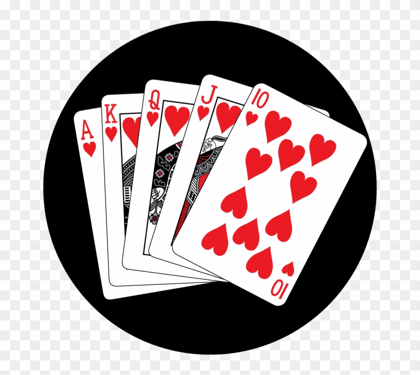 Straight Royal Flush Hearts - Royal Straight Flush Png #1681100