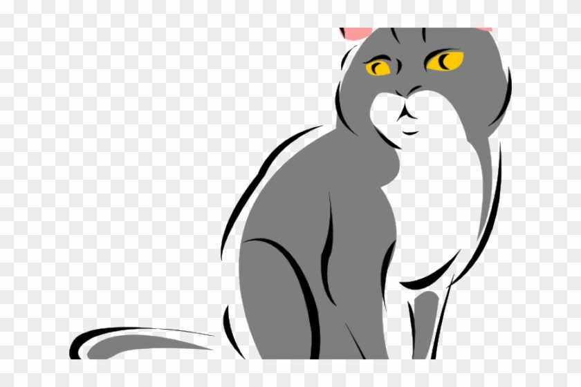 Whiskers Clipart Gray Cat - Cats Clipart #1681137