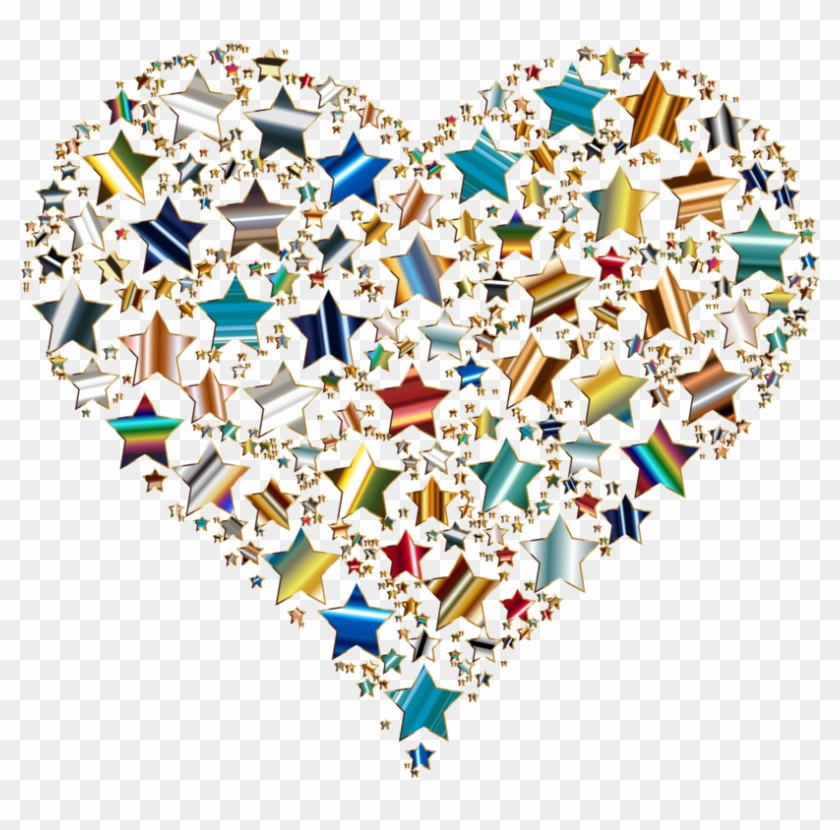 Star Computer Icons Drawing Heart - Bunte Herzen Transparent Png #1681189