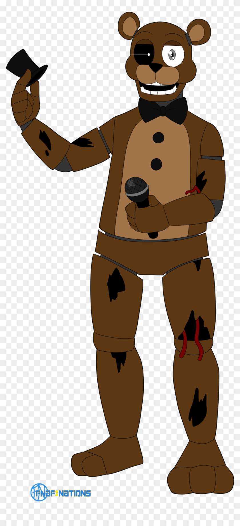 Withered Sticker - Fnafnations Withered Freddy #1681256