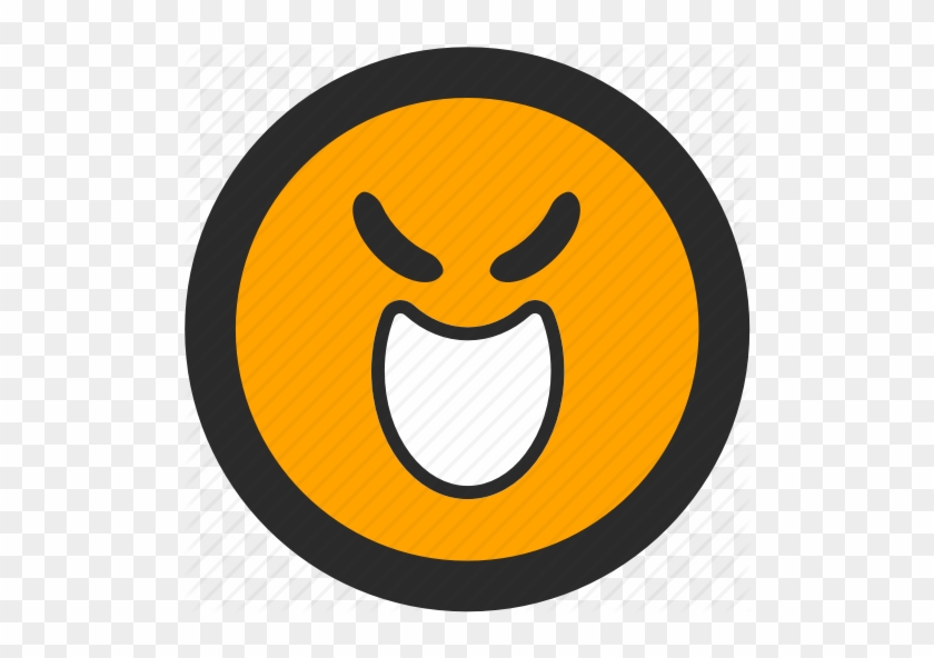 Bad Emoji Evil Expressions Roundettes Smiley Icon - Circle #1681302