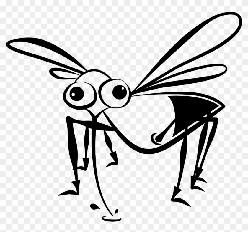 Yellow Fever - Mosquito Clipart Black And White Png #1681309