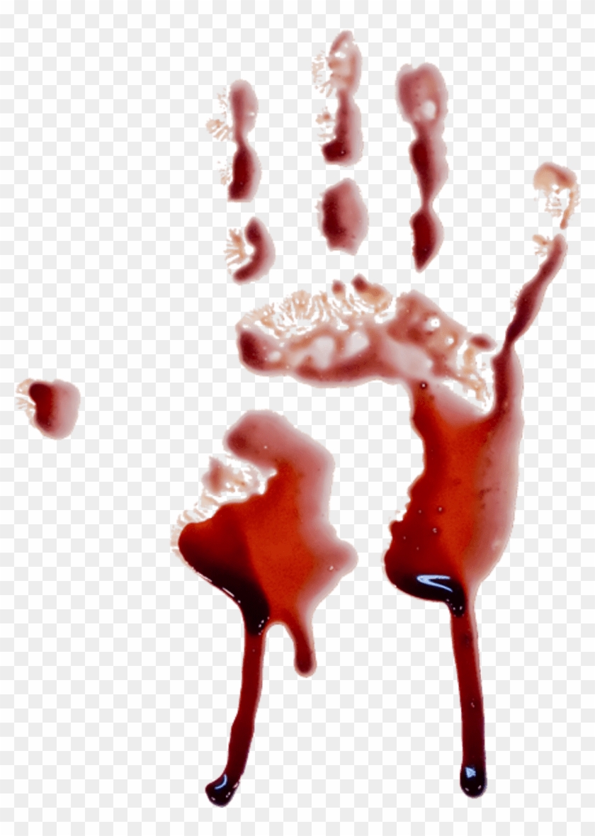 Transparent Dripping Blood Clip Art - Bloody Handprint Transparent Png #1681491