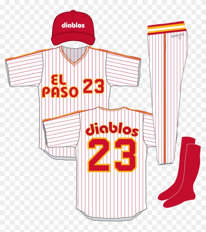 Gloves Clipart Baseball Jersey - El Paso Diablos Uniforms #1681605