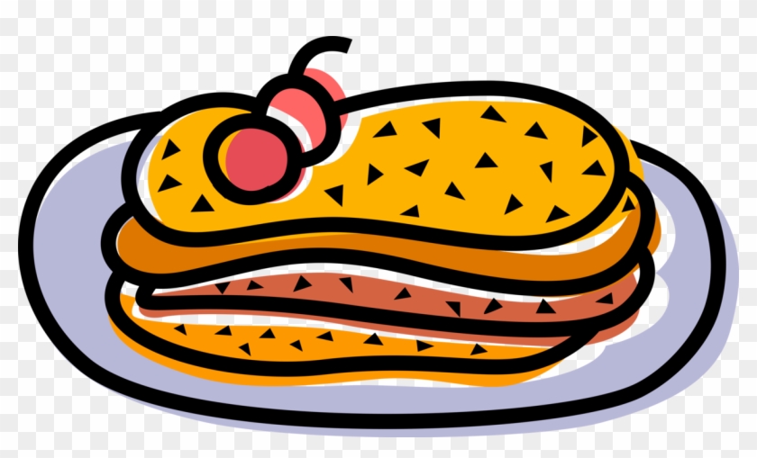 Vector Illustration Of Sandwich Sliced Cheese Or Meat - Vector Illustration Of Sandwich Sliced Cheese Or Meat #1681670
