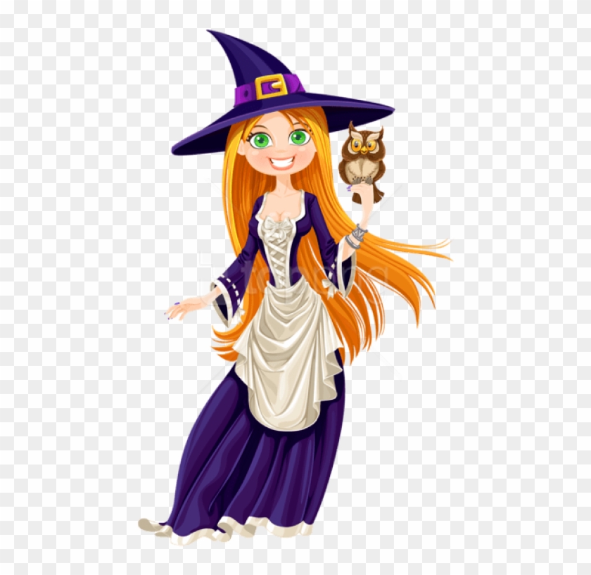 Free Png Halloween Witch With Owl Png Images Transparent - Transparent Background Witch Clipart #1681694
