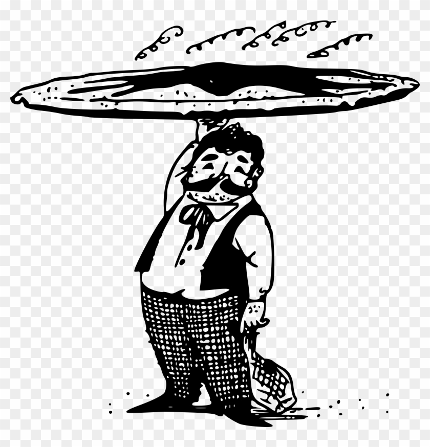 Clipart Pizza Waiter Without Menues Big Image - Pizza Clip Art #1681773