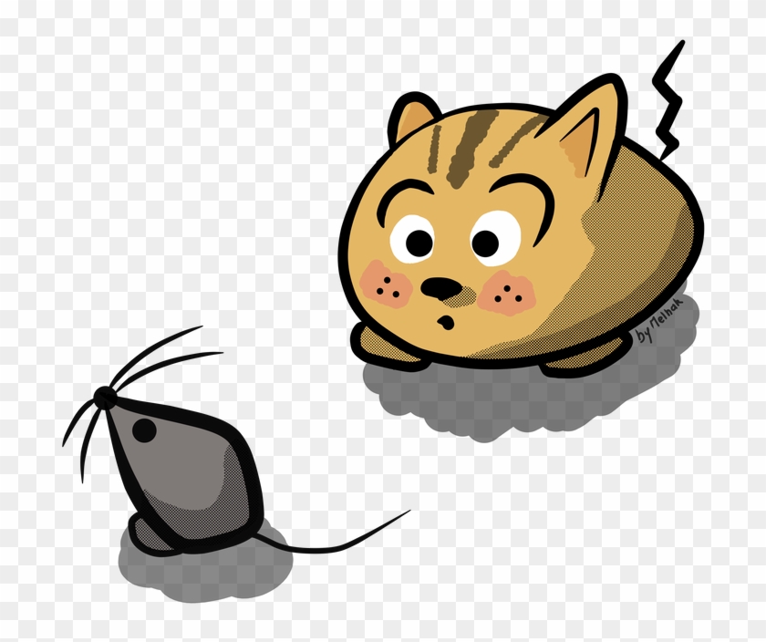Kawaii Bubz Cat And Mouse By Melhak - Cat Grabs Treat #1682056
