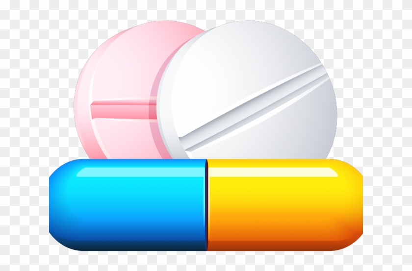 Tablet Clipart Blue Pill - Medicine Clipart Transparent Background #1682218