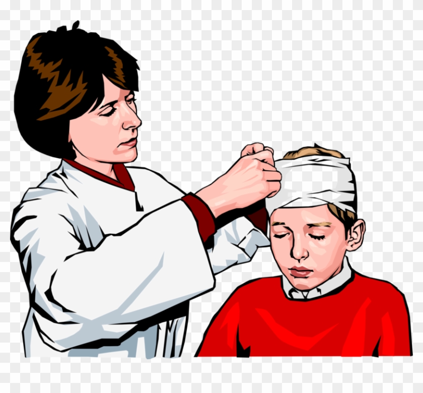 Boy Gets Head Bandage - Enfaixado Png #1682335