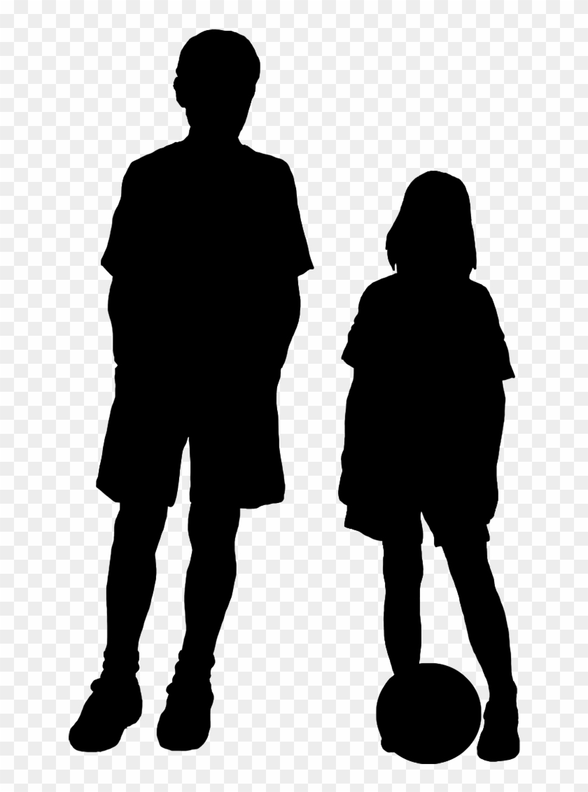 Boy And Girl Silhouette Clip Art - Silhouette Child Png #257302