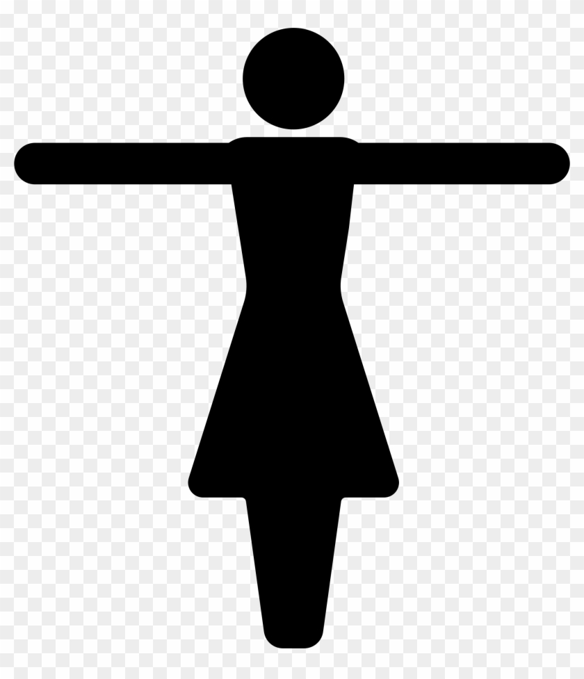 Clipart - Stick Figures Arms Out #257317