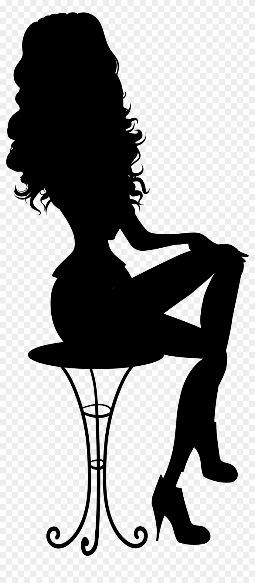 Clipart - Silhouette Of A Pretty Woman #257337