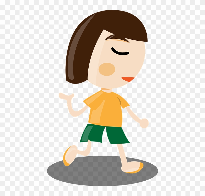 Woman Walking, Gesture, Hand, Action, Girl, People, - Girl Running Clip Art #257372