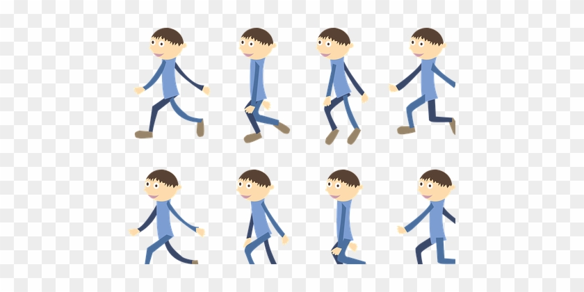 Boy Walk Cartoon Animation Figure Simple B - Stop Motion Clip Art #257375