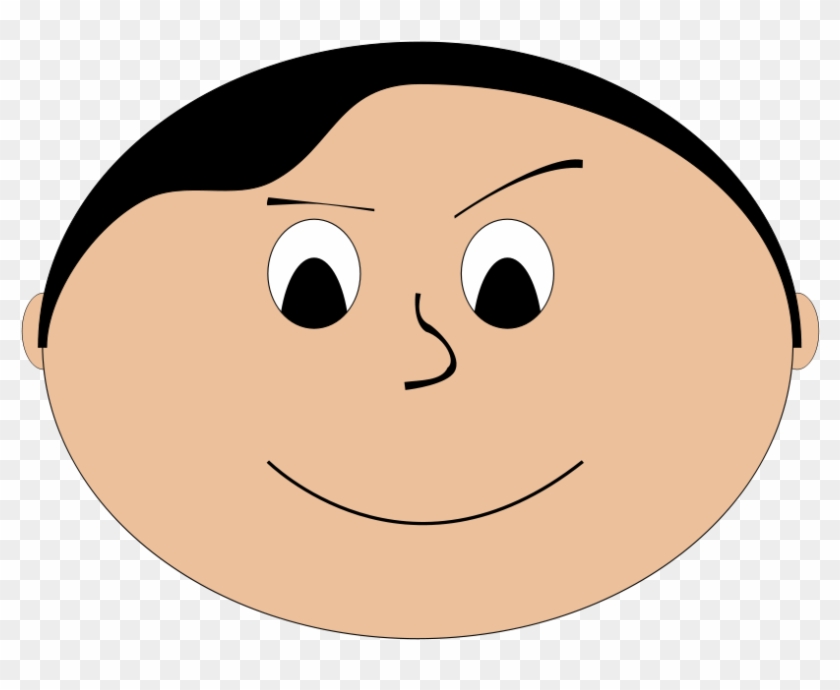 Mischievous Boy Clip Art - Round Face Cartoon Character #257427