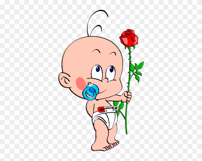 Cute Baby With Flowers Cartoon Clip Art Images Are - Cartoon Baby Transparent Background #257449