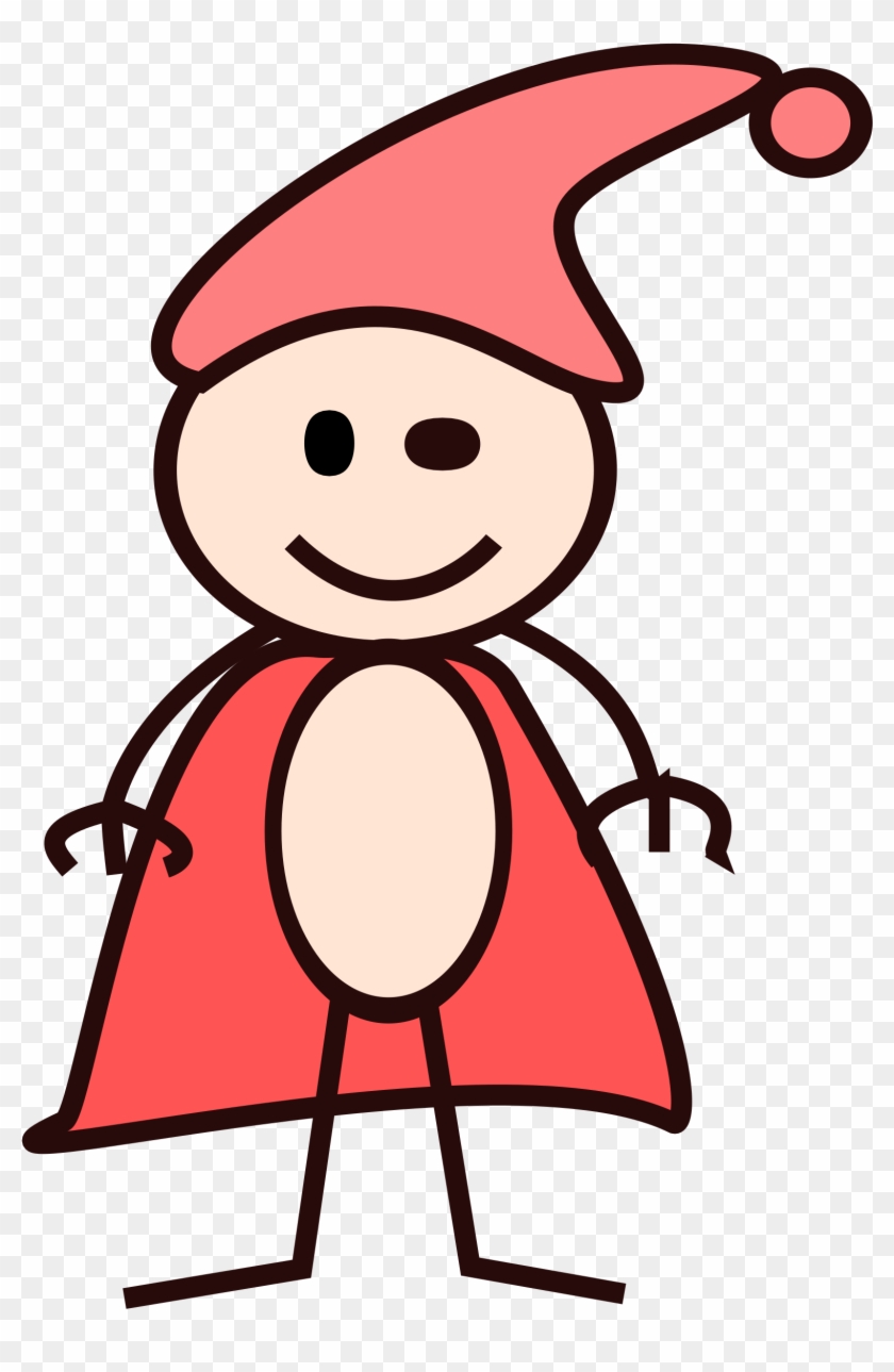 Free Stick Boy In A Red Cape With Red Hat - Stick Boy #257493