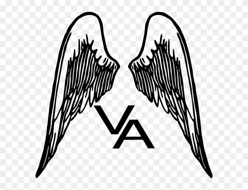 Angel Wings With Initals Clip Art - Angel Wings #257532