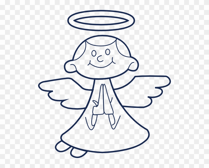 Praying Angel Clipart - Christmas Pictures To Color #257535