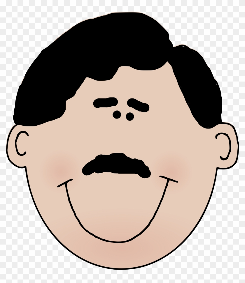 Blonde Mustache Cliparts - Cartoon Face With Moustache #257599