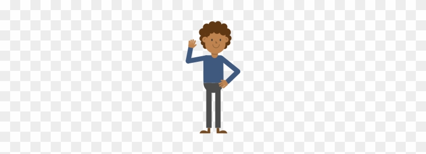 This Image Rendered As Png In Other Widths - Man Waving Cartoon #257626