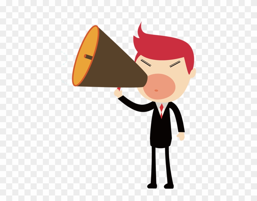 Megaphone Clip Art - Shouting Man Png #257645