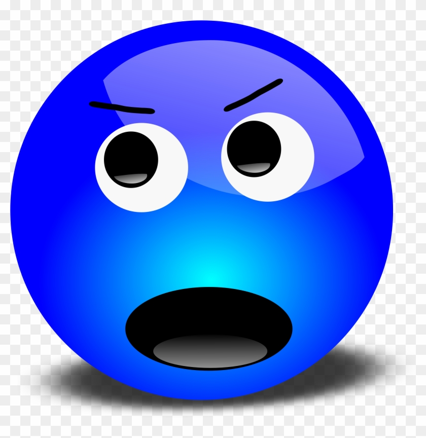 Fight Clipart Tension - Blue Smiley Face #257727