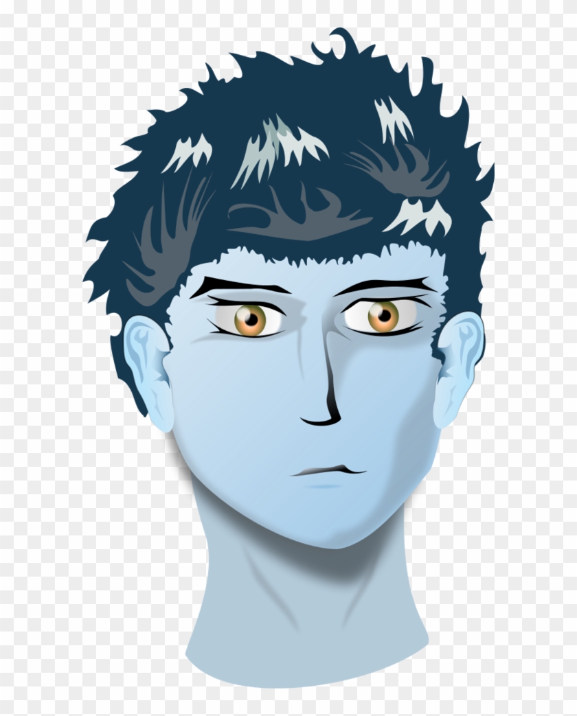 Head Of Boy With Blue Eyes - Clip Art #257761
