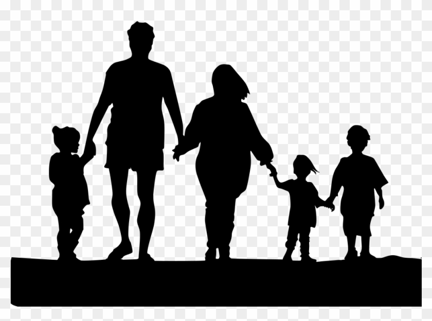 Clip Art Details - Family Holding Hands Silhouette #258040