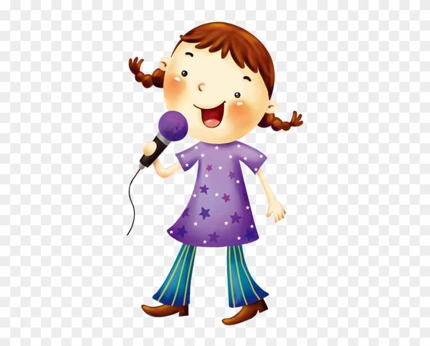 Cartoon Music Singing Clip Art - Singing Girl Clipart Png #258166