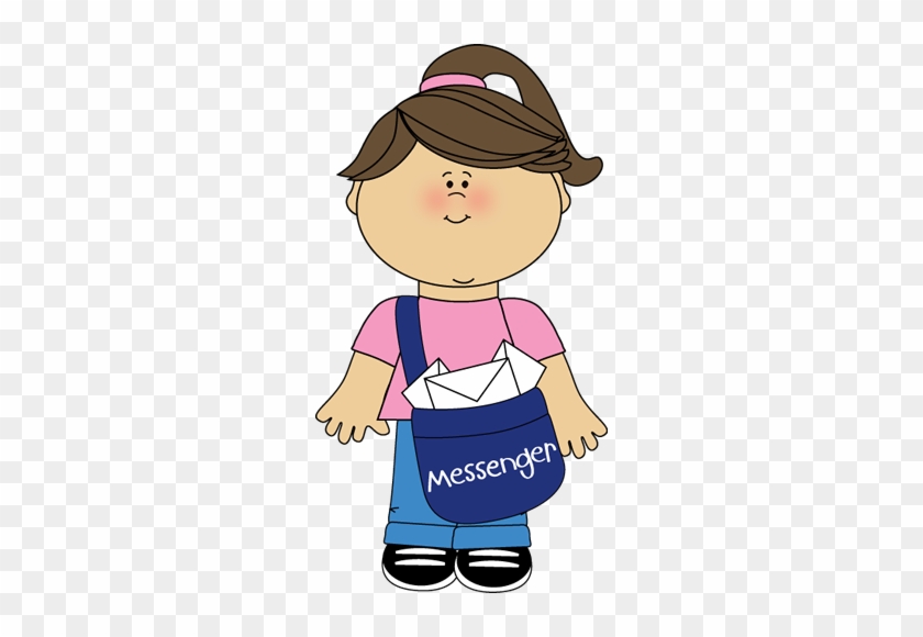 Girl Classroom Messenger Clip Art - Girl Messenger Clipart #258187