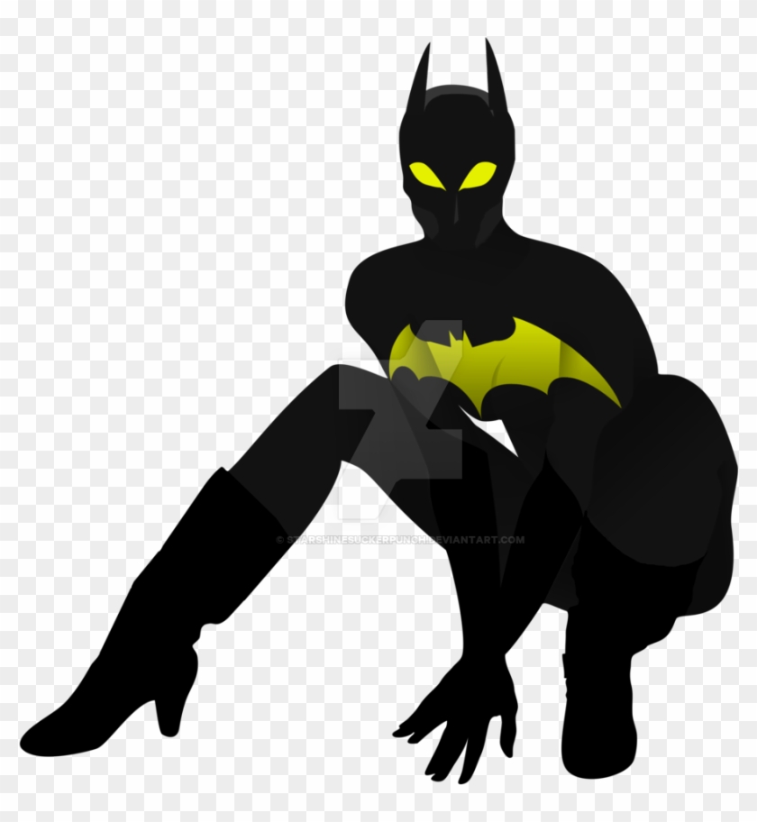 Batgirl Vectorized Clip Art By - Decalworldart Batgirl Silhouette Vinyl Sticker Wall #258231