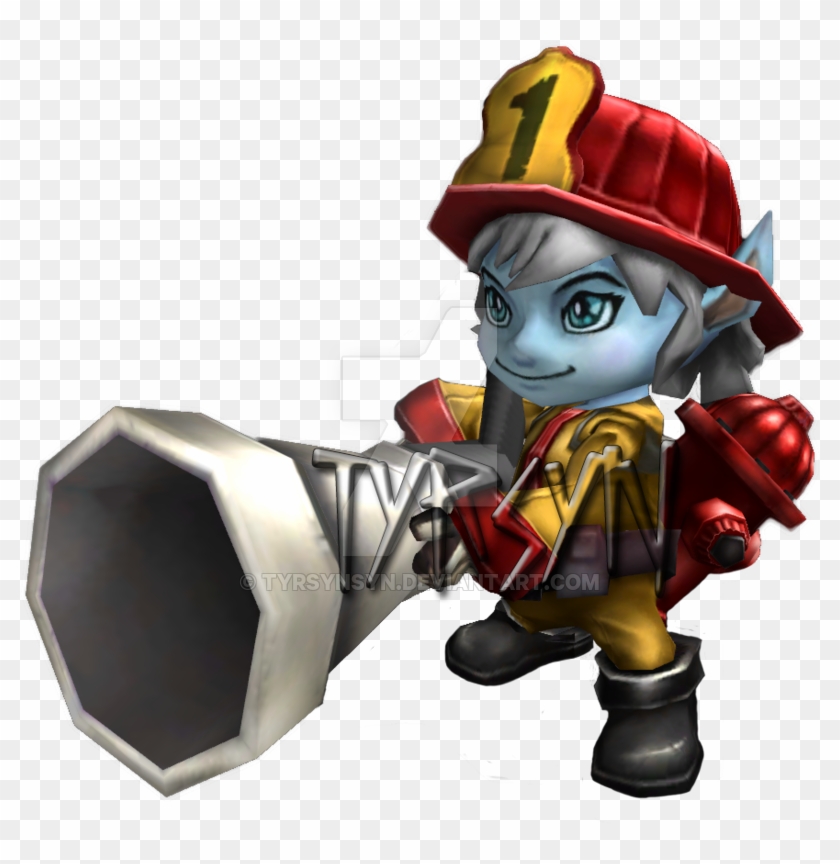 Firefighter Tristana Render By Tyrsynsyn - Tristana Firefighter Chibi #258509