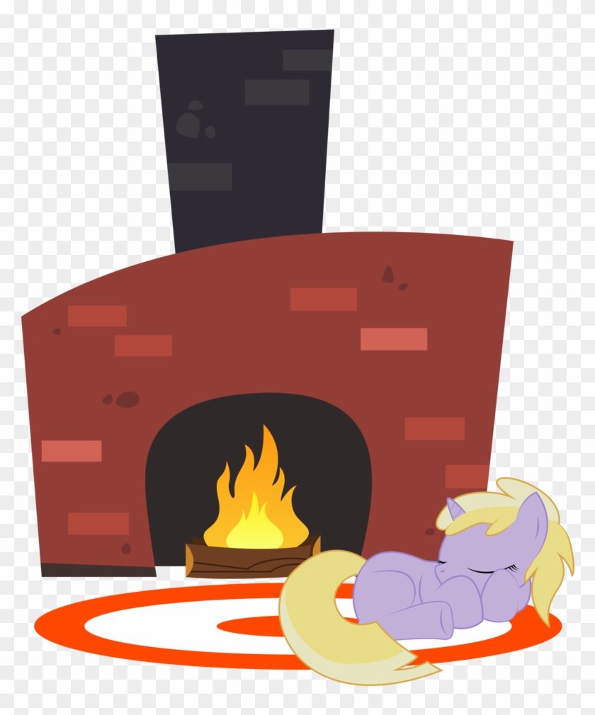 Dinky Sleeping In Front Of A Fireplace By Replaymasteroftime - Mlp Fireplace Vector #258510