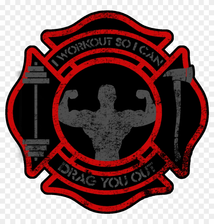 American Firefighter Gym Rat Decal - Emblem #258512