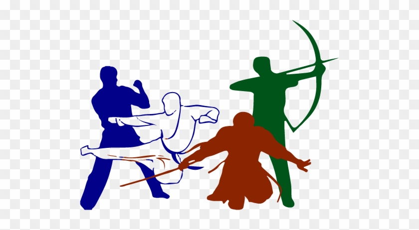 The Four Man Logo Symbolises The Four Martial Arts - Shoot Rifle #258523